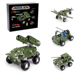 166PCS 4-in-1 Metal Construction Model Kit, Rebuildable STEM Mechanical Engineering Set for Kids Ages 8-16